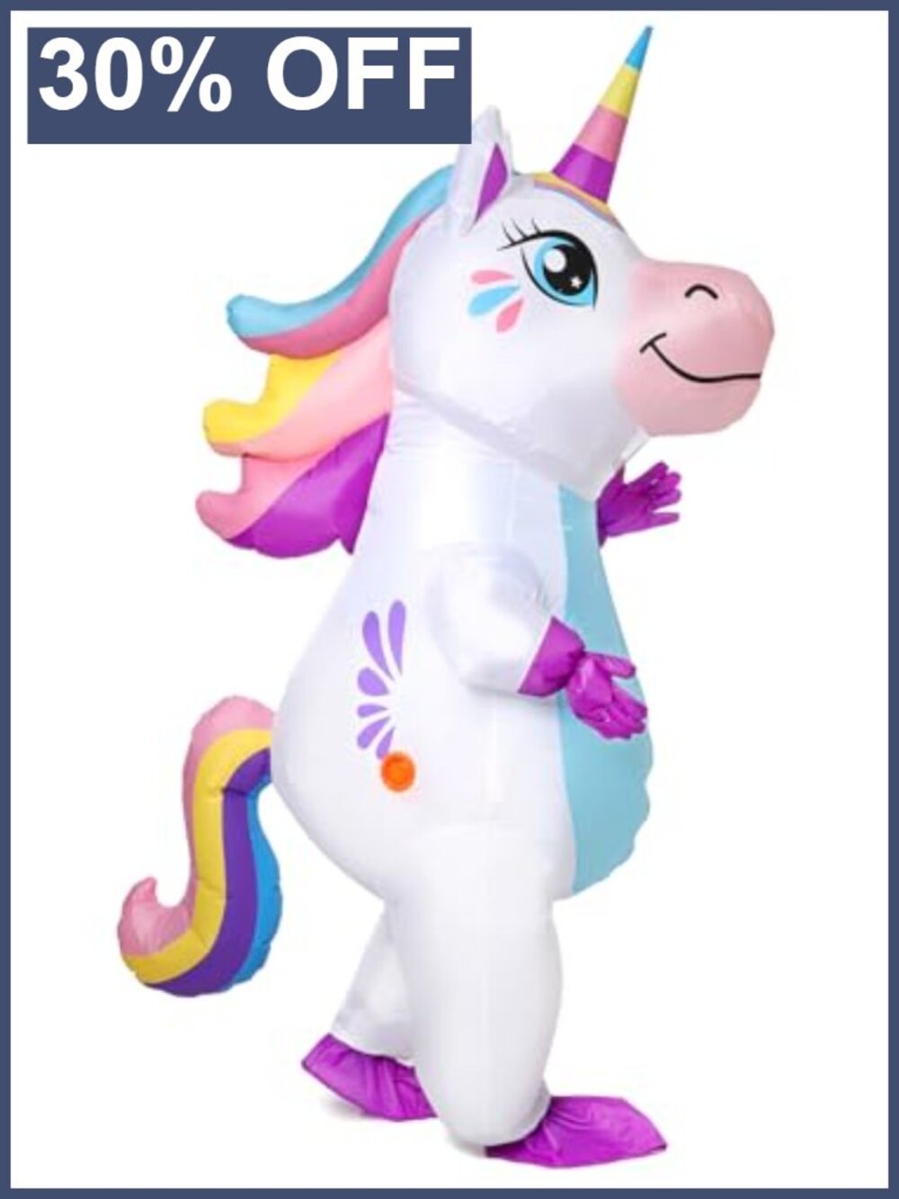 Inflatable Unicorn Costume Adult Polyester Halloween Blow Up Suit